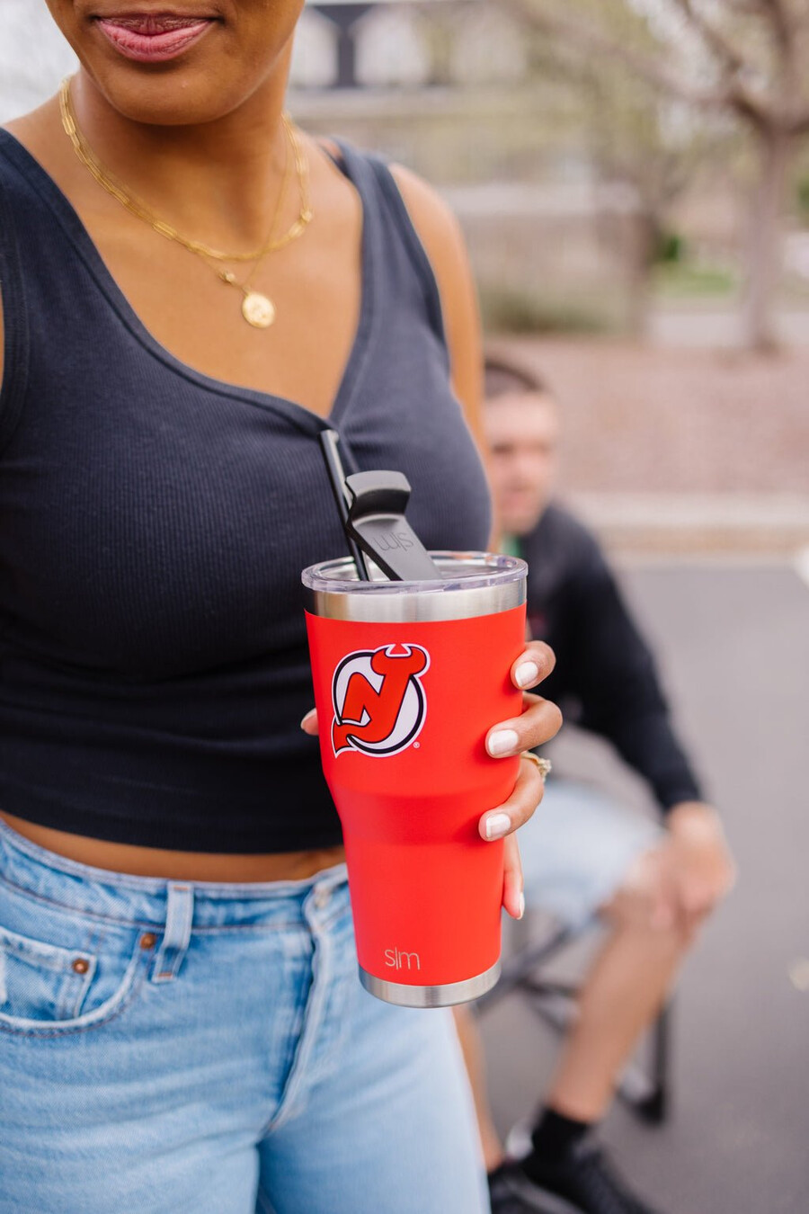 nhl cruiser insulated tumbler with flip lid and straw - 30oz